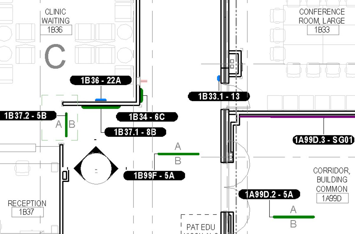 Wayfinding/Signage based on seen and unseen data in a BIM model