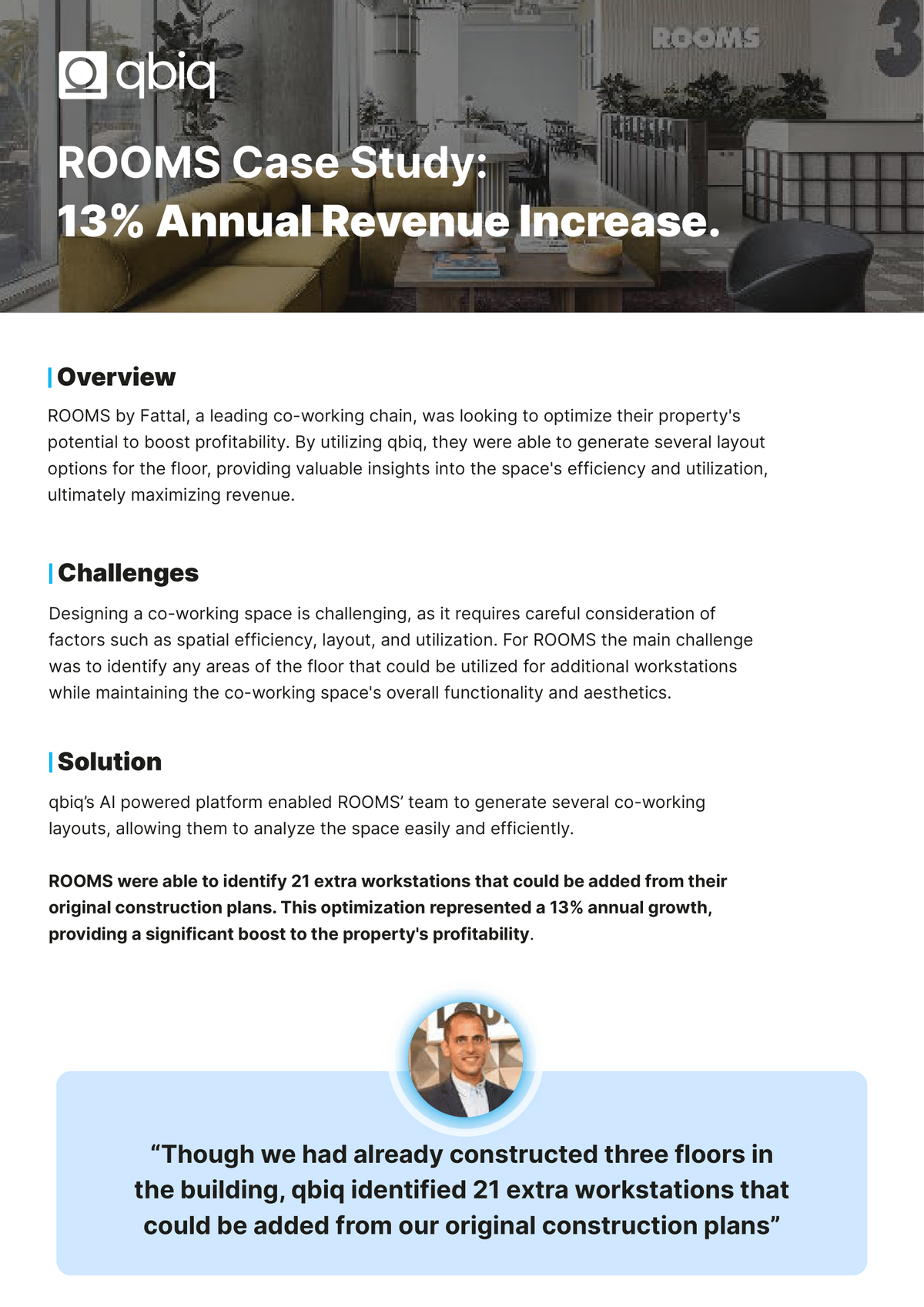 ROOMS Co-Work: 13% Annual Revenue Increase