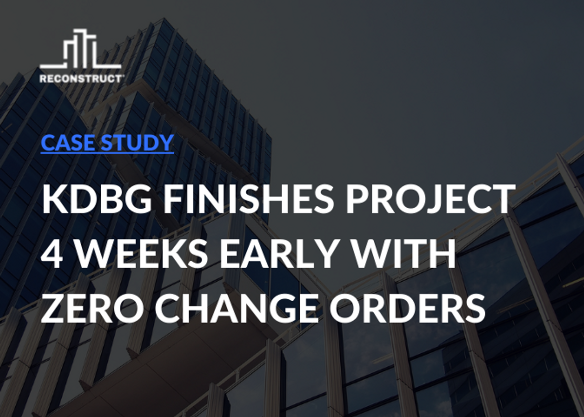 KBDG Completes Project 4 Weeks Ahead of Schedule with ZERO Change Orders