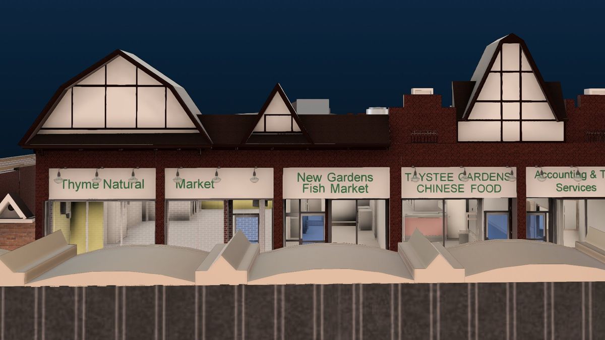 Queens City Block with Rails