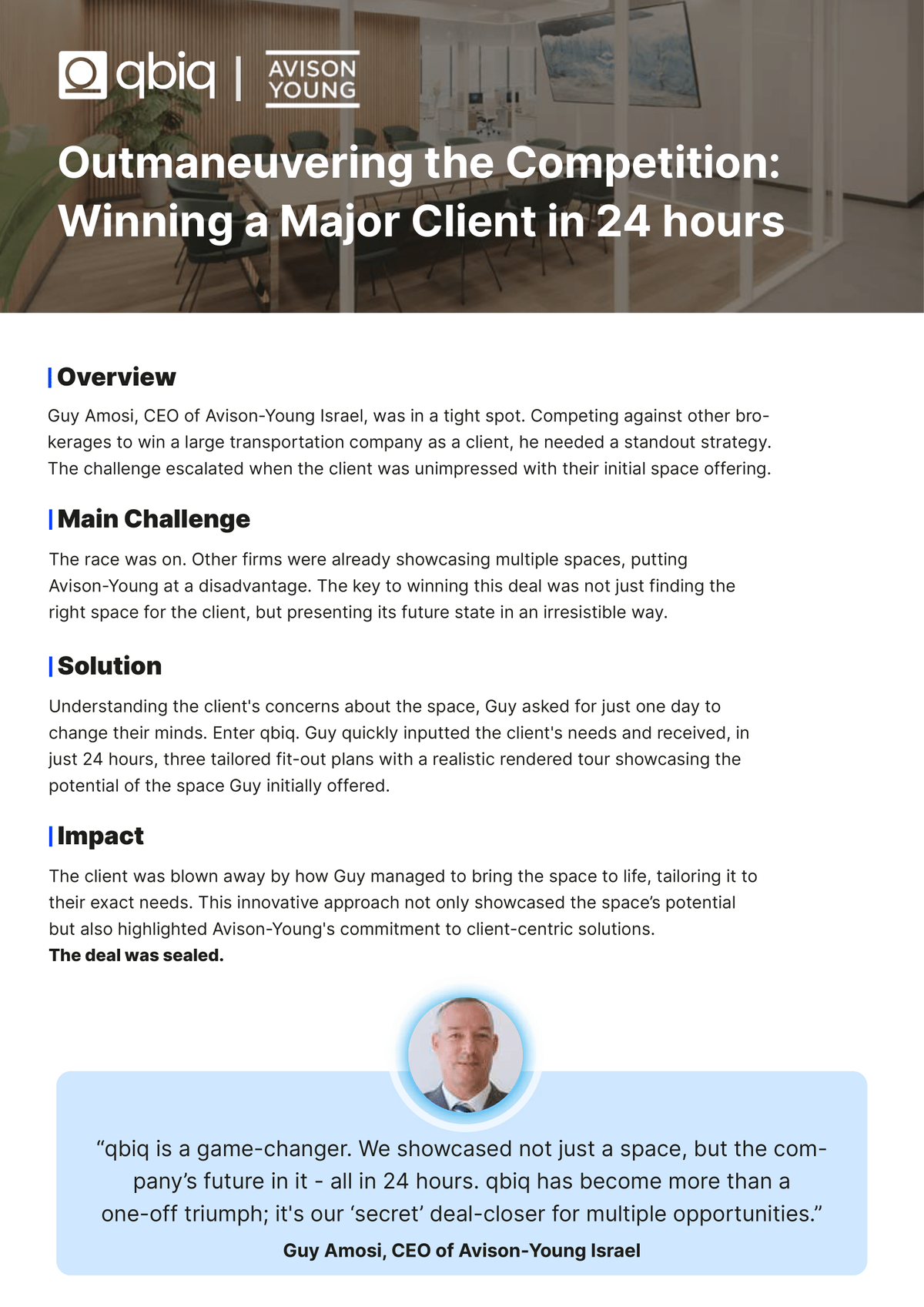 Avison-Young: Winning a Major Client in 24 hours