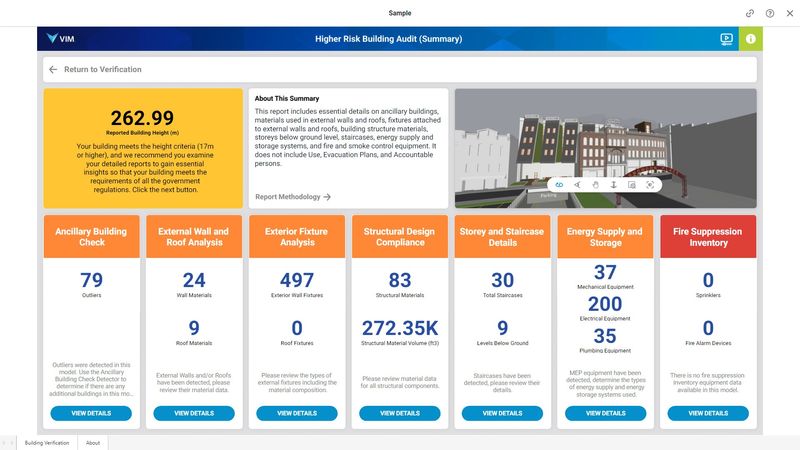 Higher Risk Building Audit Report, Summary by VIMCloud