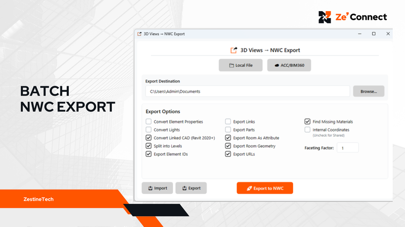 Batch NWC Export
