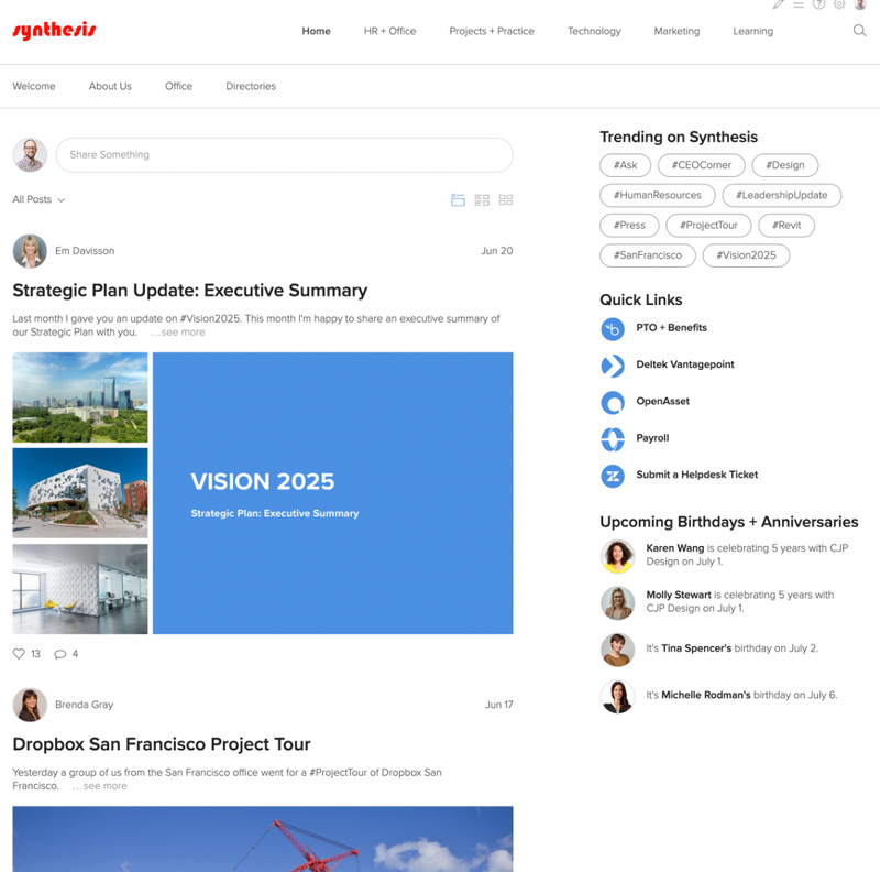 Build a Central Hub for Firmwide Knowledge + Information 