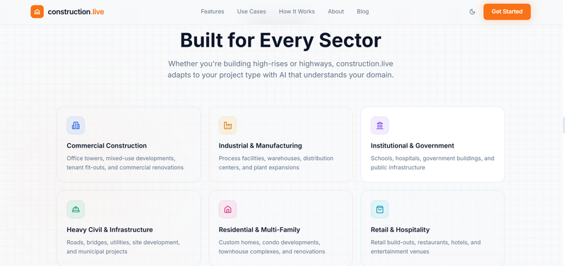 Automated construction task and daily agent dashboard