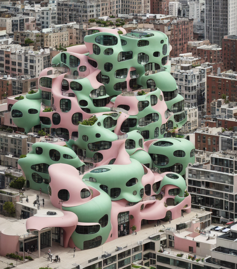 AI-generated architecture by Hassan Ragab