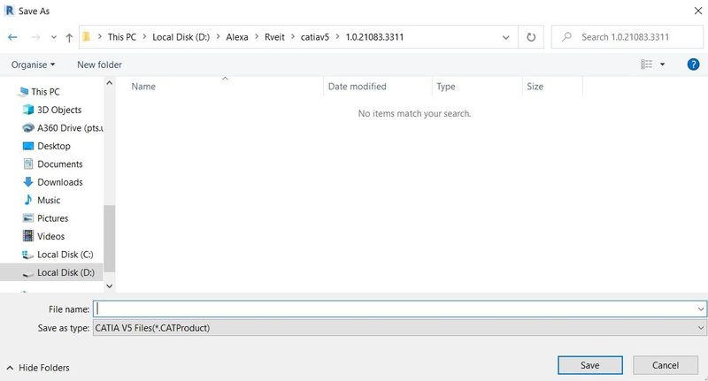 Save File CATIA V5