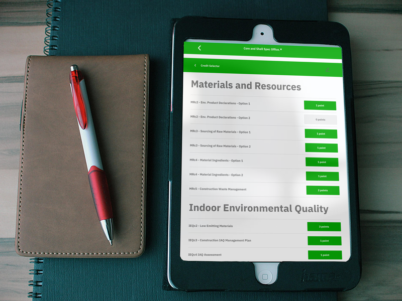  Auto-populate LEED product attributes from our materials database