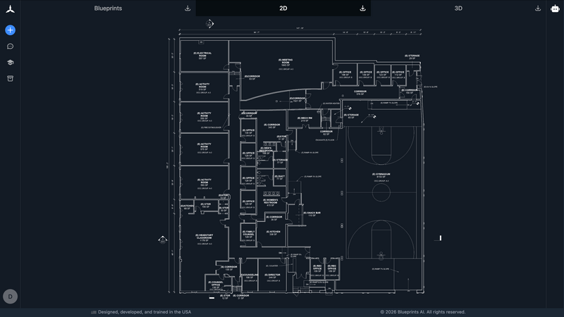 Commercial Project Floor Plan Output