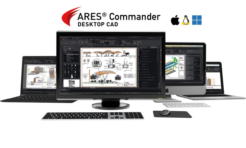 ARES Commander - Desktop CAD: All the 2D and 3D features needed to create and modify DWG drawings on Windows, macOS, and Linux.